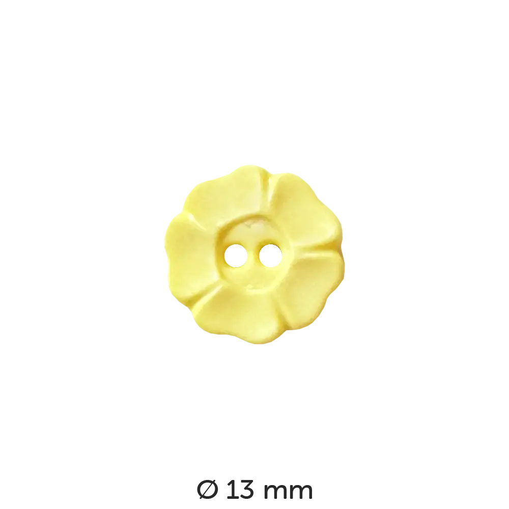 #Farbe_Dill Knopf Blume Nelke 13 mm | 190762 Gelb