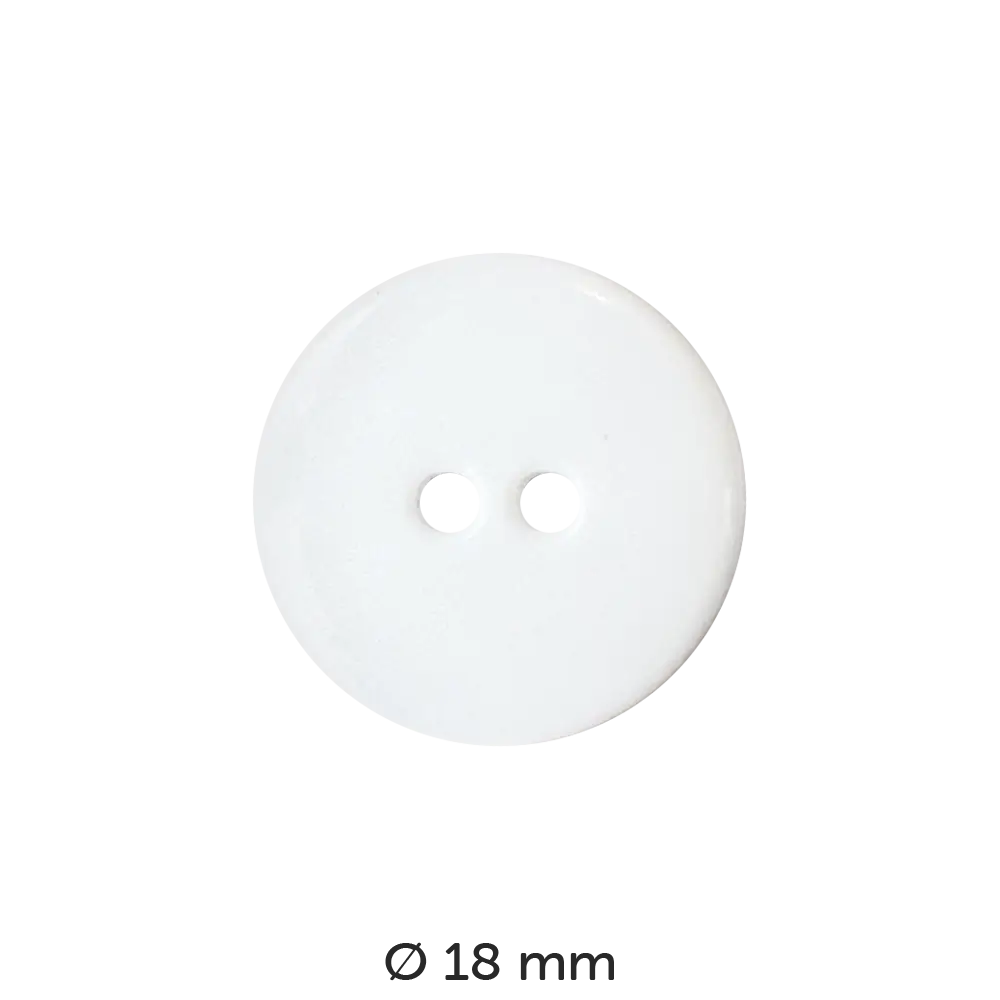 #Farbe_Dill Knopf rund glänzend 18 mm | 190842 Weiß