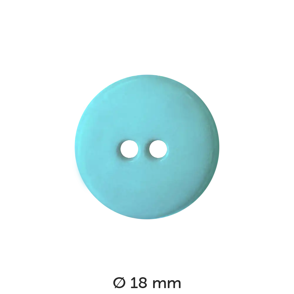 #Farbe_Dill Knopf rund matt 18 mm | 190880 Türkis
