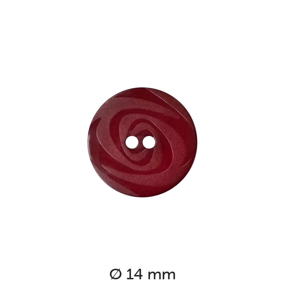 #Fabe_Dill Knopf Wirbel | 190951 Weinrot 14 mm
