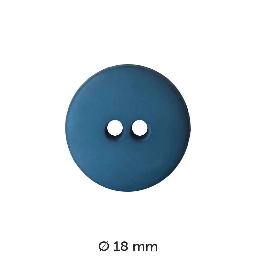 #Farbe_Dill Knopf rund matt 18 mm | 190982 Blau