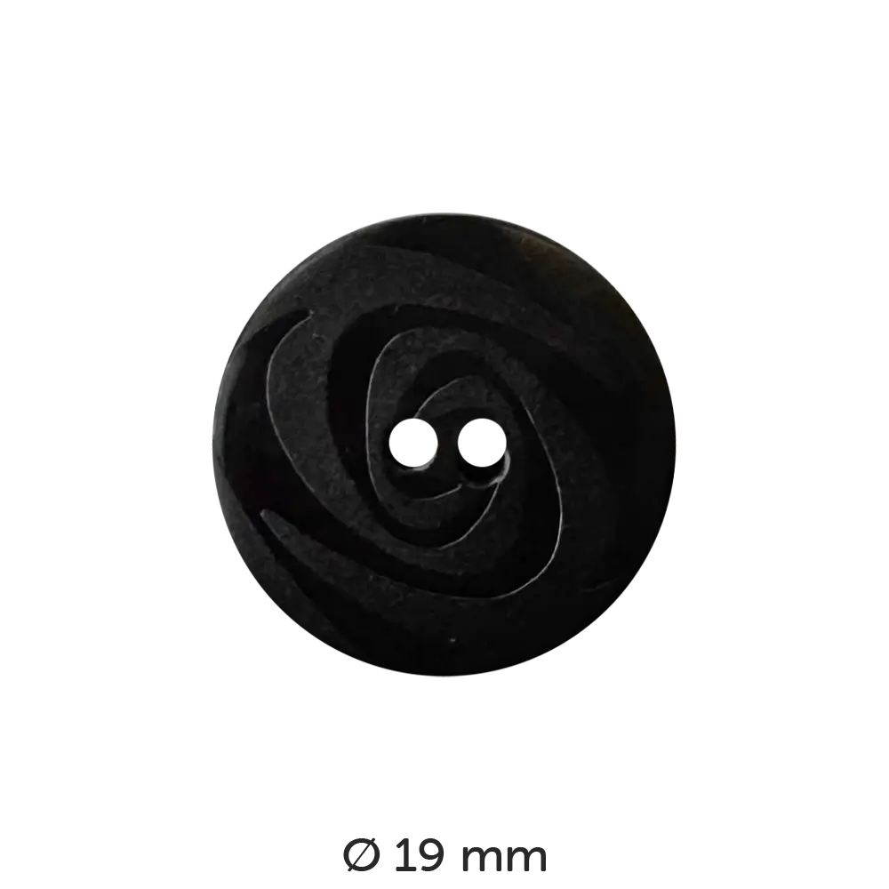 #Fabe_Dill Knopf Wirbel | 221114 Schwarz 19 mm