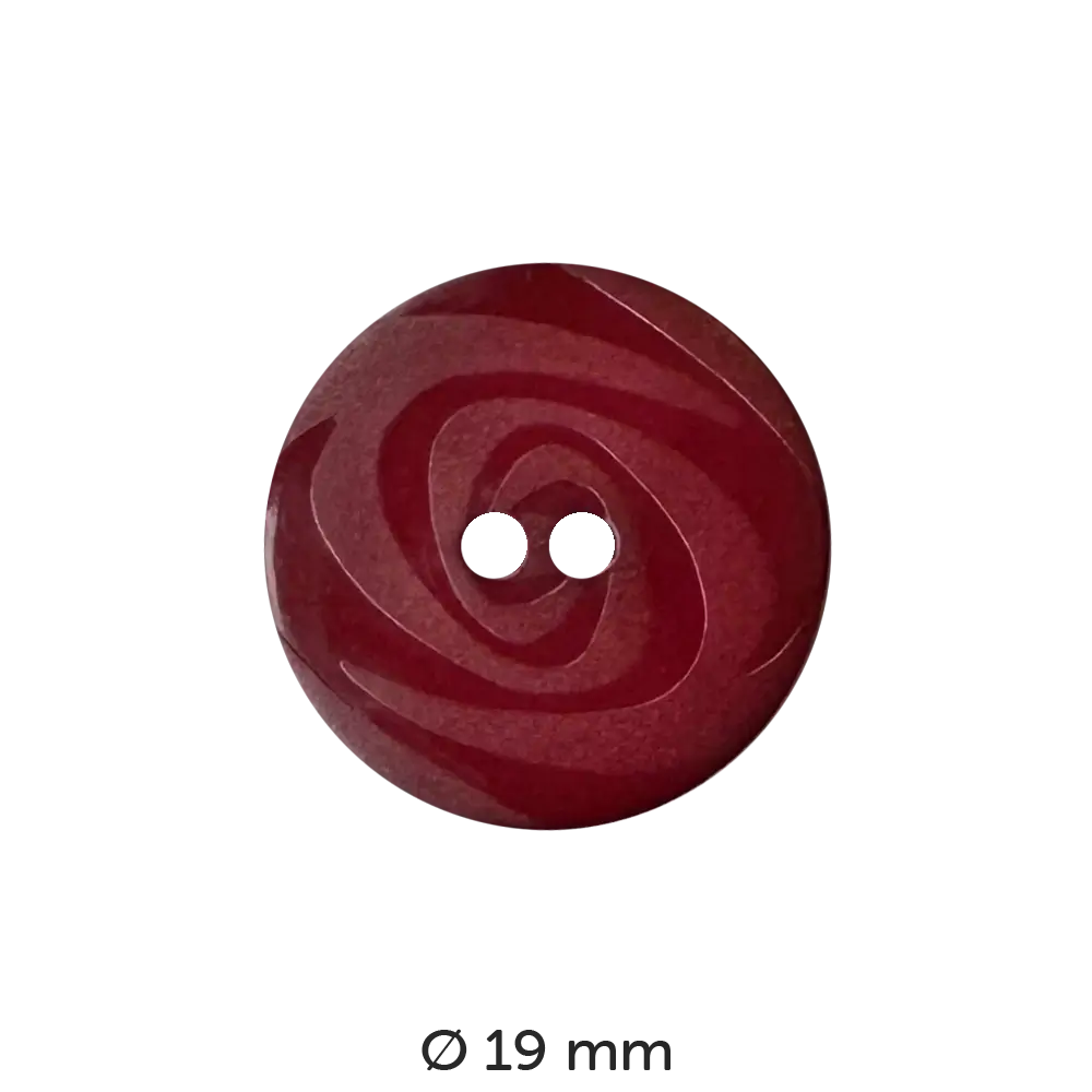 #Fabe_Dill Knopf Wirbel | 221260 Weinrot 19 mm