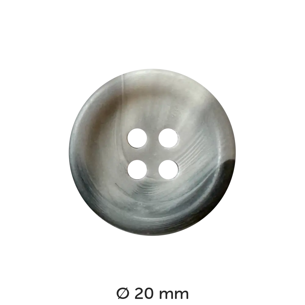 #Farbe_Dill Knopf Farbverlauf | 231260Grau 20 mm