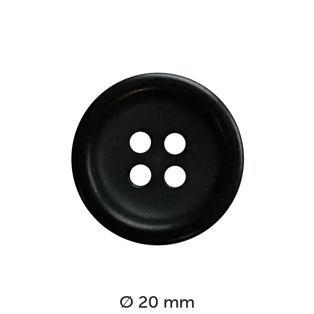 #Farbe_Dill Knopf rund Schwarz | 231261 20 mm