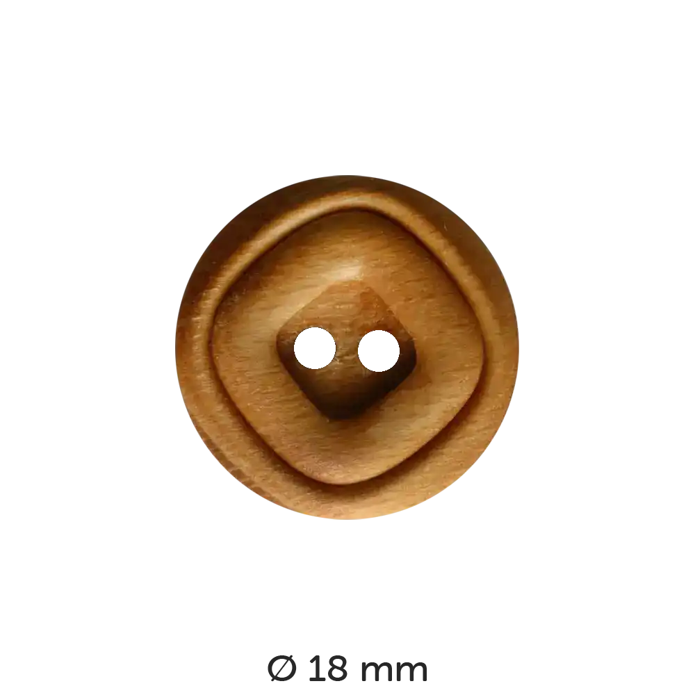 #Modell_Dill Holzknopf mit Doppelrand | 240649 18 mm