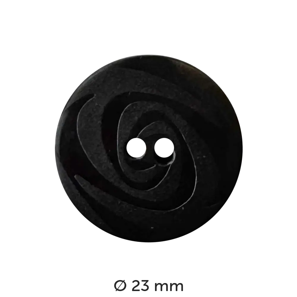 #Fabe_Dill Knopf Wirbel | 250716 Schwarz 23 mm