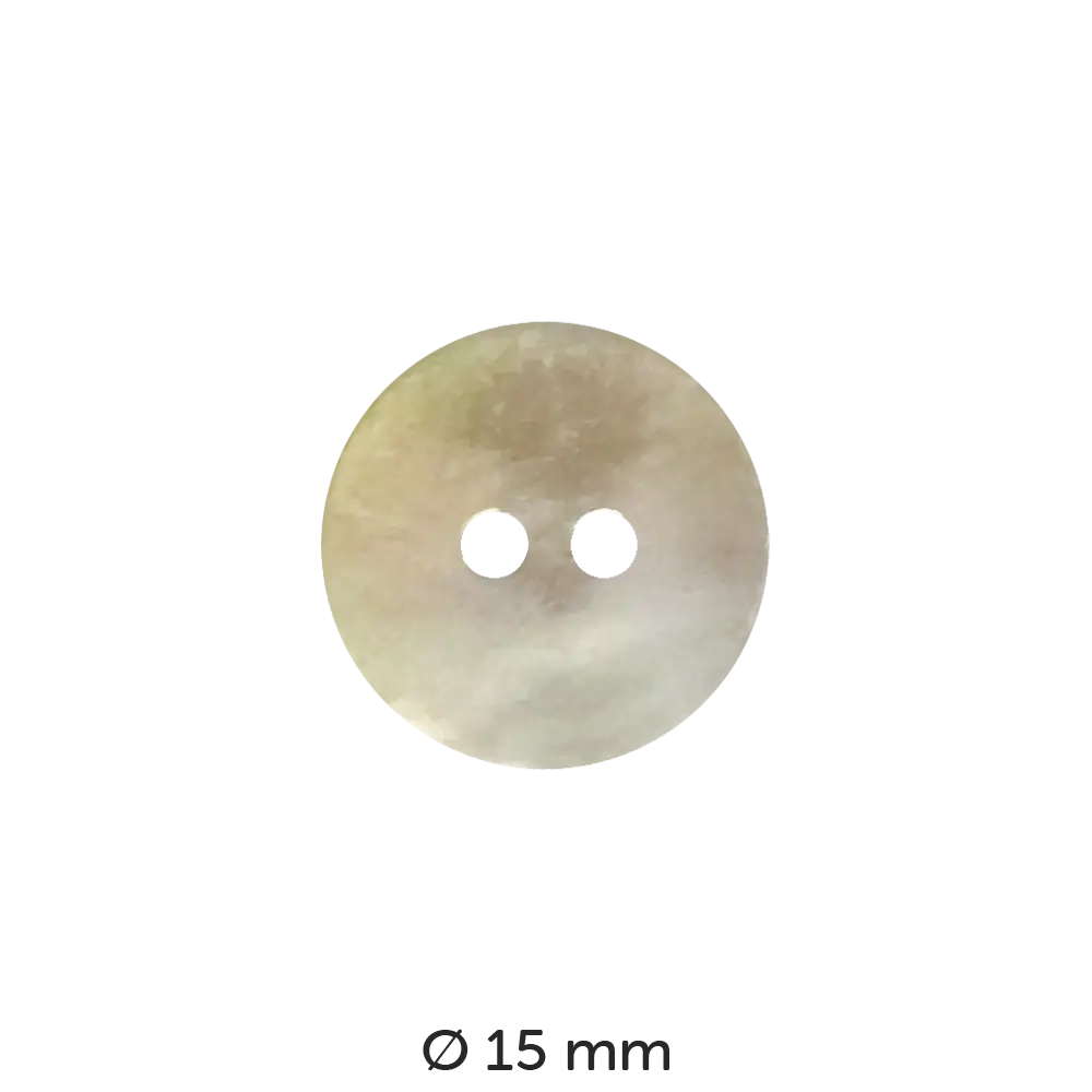 #Farbe_Dill Knopf Perlmutt Weiß | 251055 15 mm