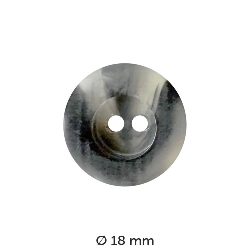 #Farbe_Dill Knopf Farbverlauf | 251366 Grau 18 mm