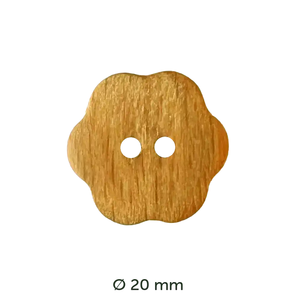 #Modell_Dill Holzknopf Blume | 251573 20 mm