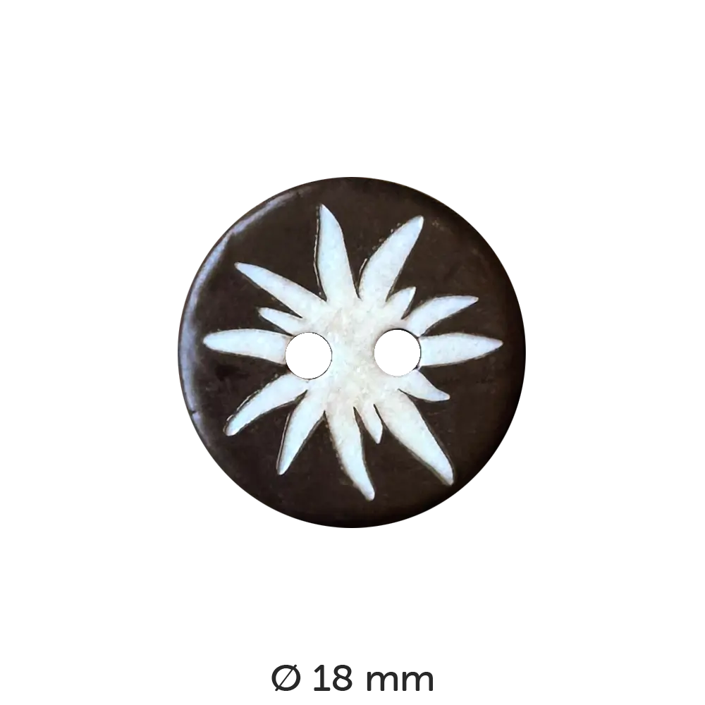 #Modell_Dill Knopf Edelweiß | 260874 18 mm