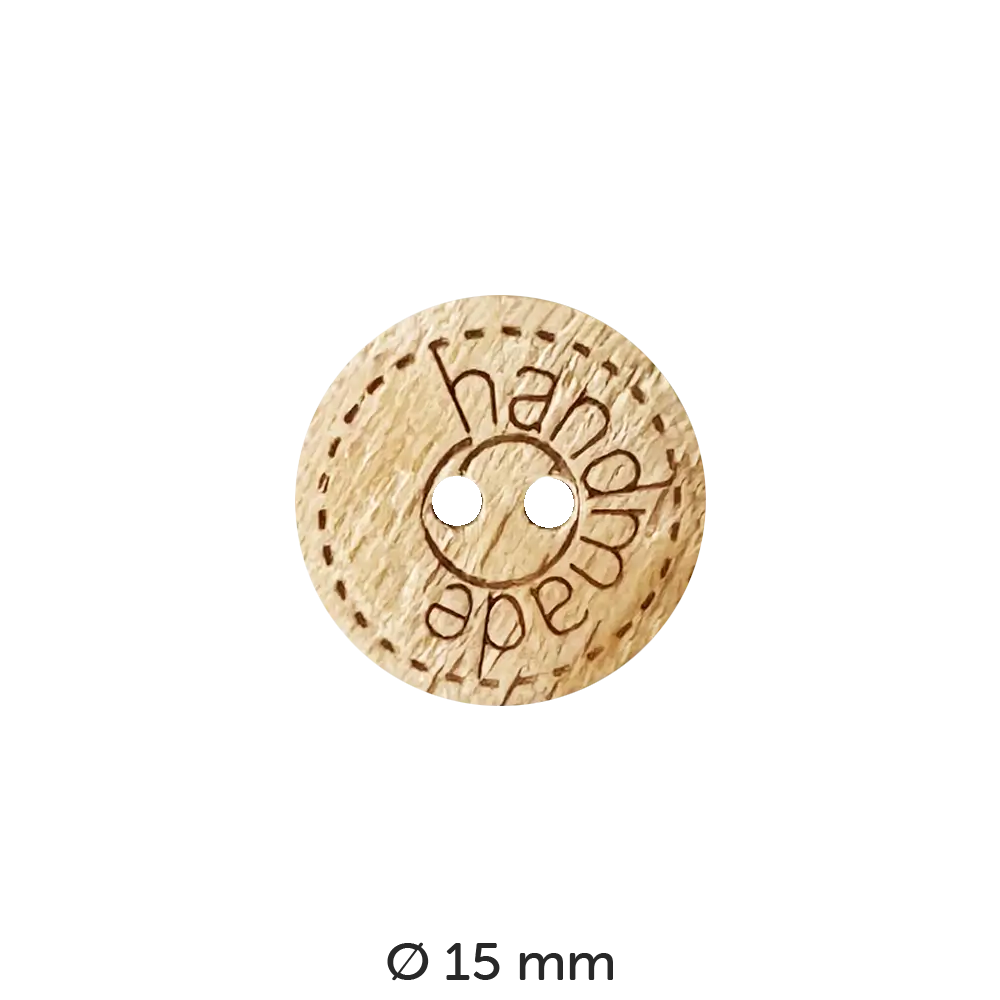 #Modell_Dill Holzknopf Handmade | 261405 15 mm