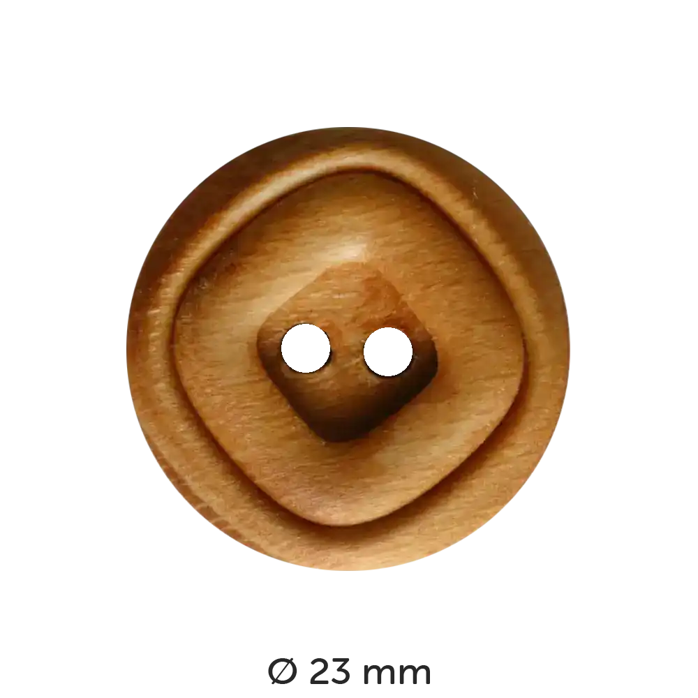 #Modell_Dill Holzknopf mit Doppelrand | 270350 23 mm