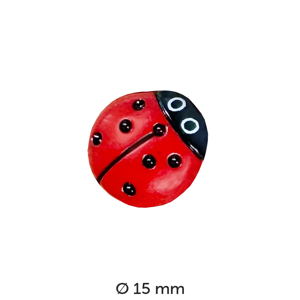 #Modell_Dill Figurenknopf | 280474 Marienkäfer 15 mm