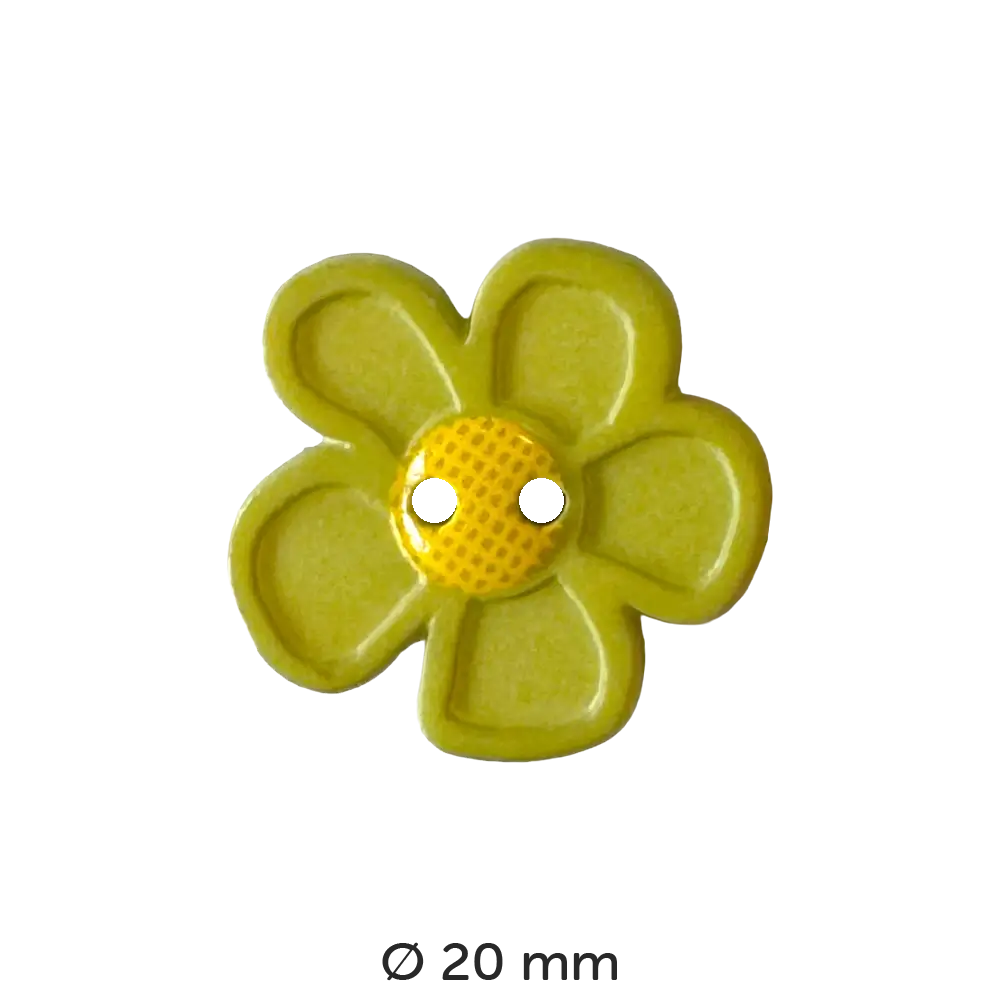 #Farbe_Dill Knopf Blume Hibiskus 20 mm | 280864 Grün