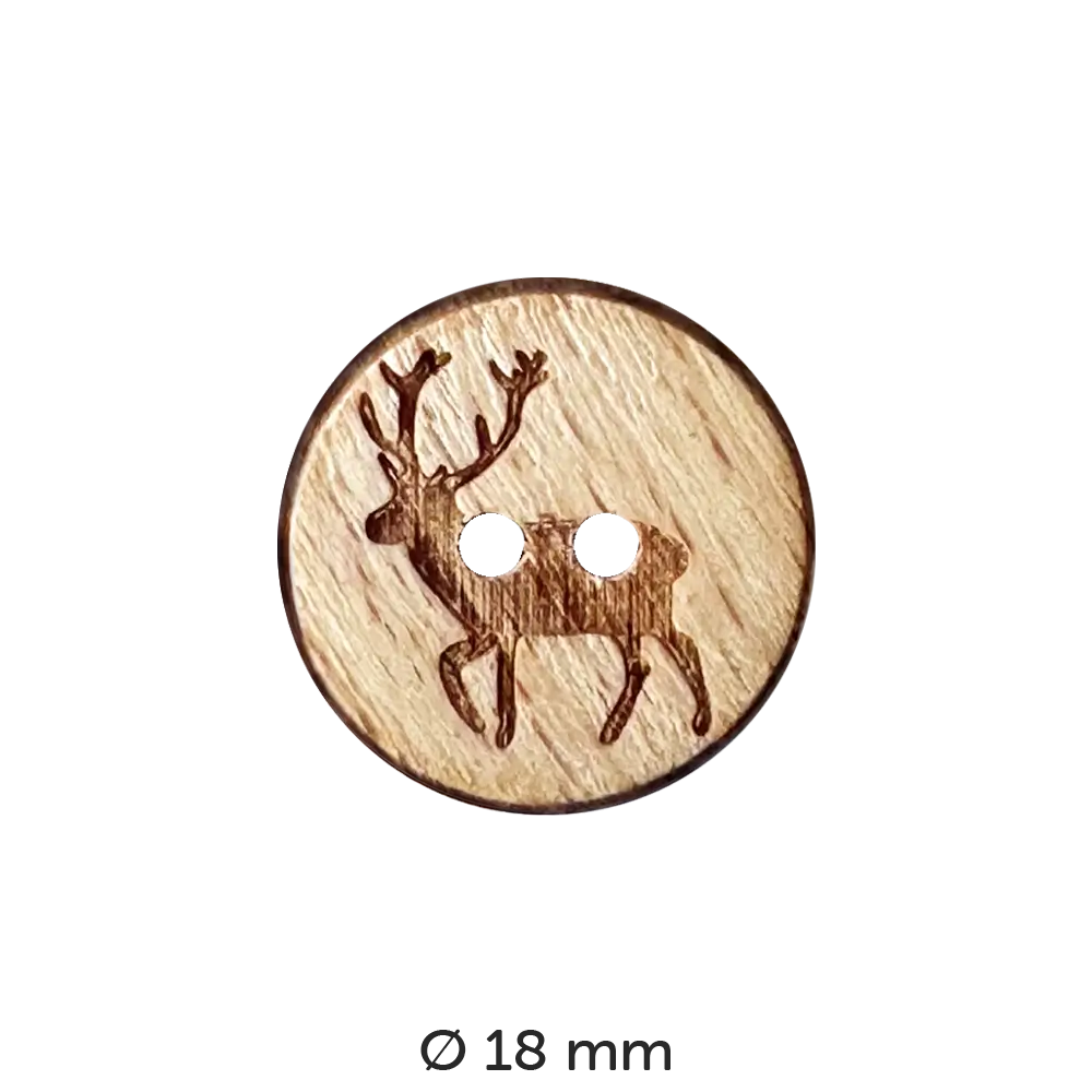 #Modell_Dill Holzknopf | 281127 Hisrch 18 mm