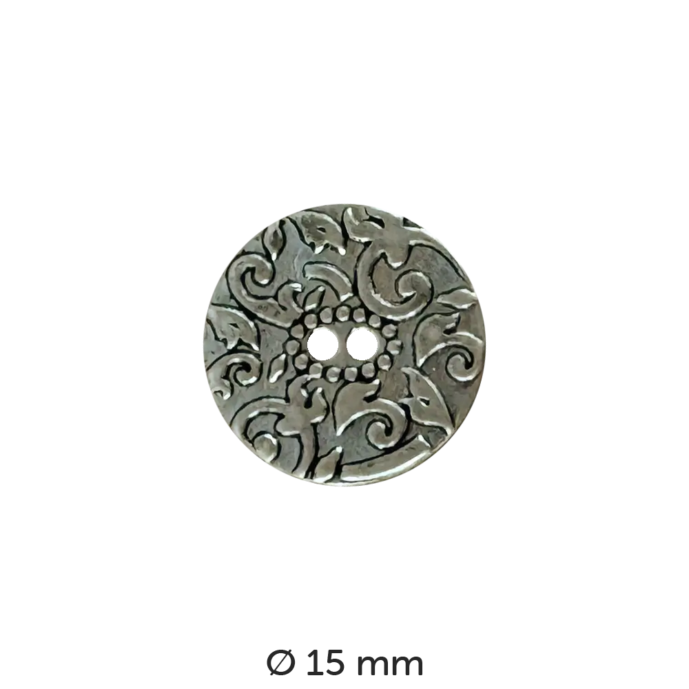 #Modell_Dill Metallknopf Ornament | 281208 15 mm