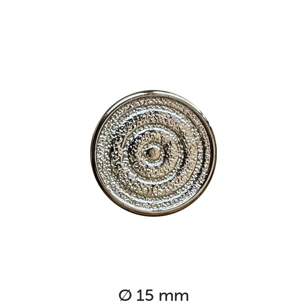 #Modell_Dill Metallknopf Rund Silber | 281228 15 mm