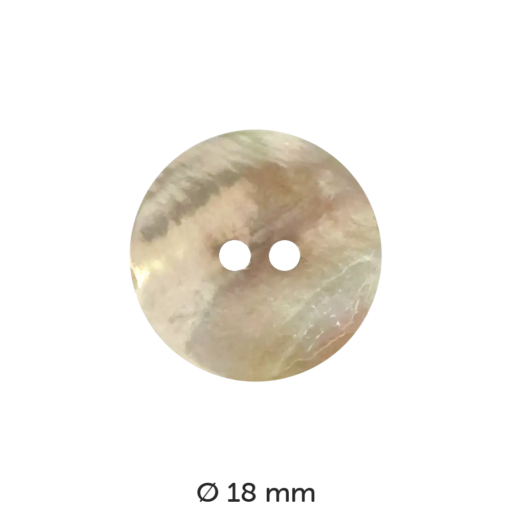 #Farbe_Dill Knopf Perlmutt Weiß | 290352 18 mm