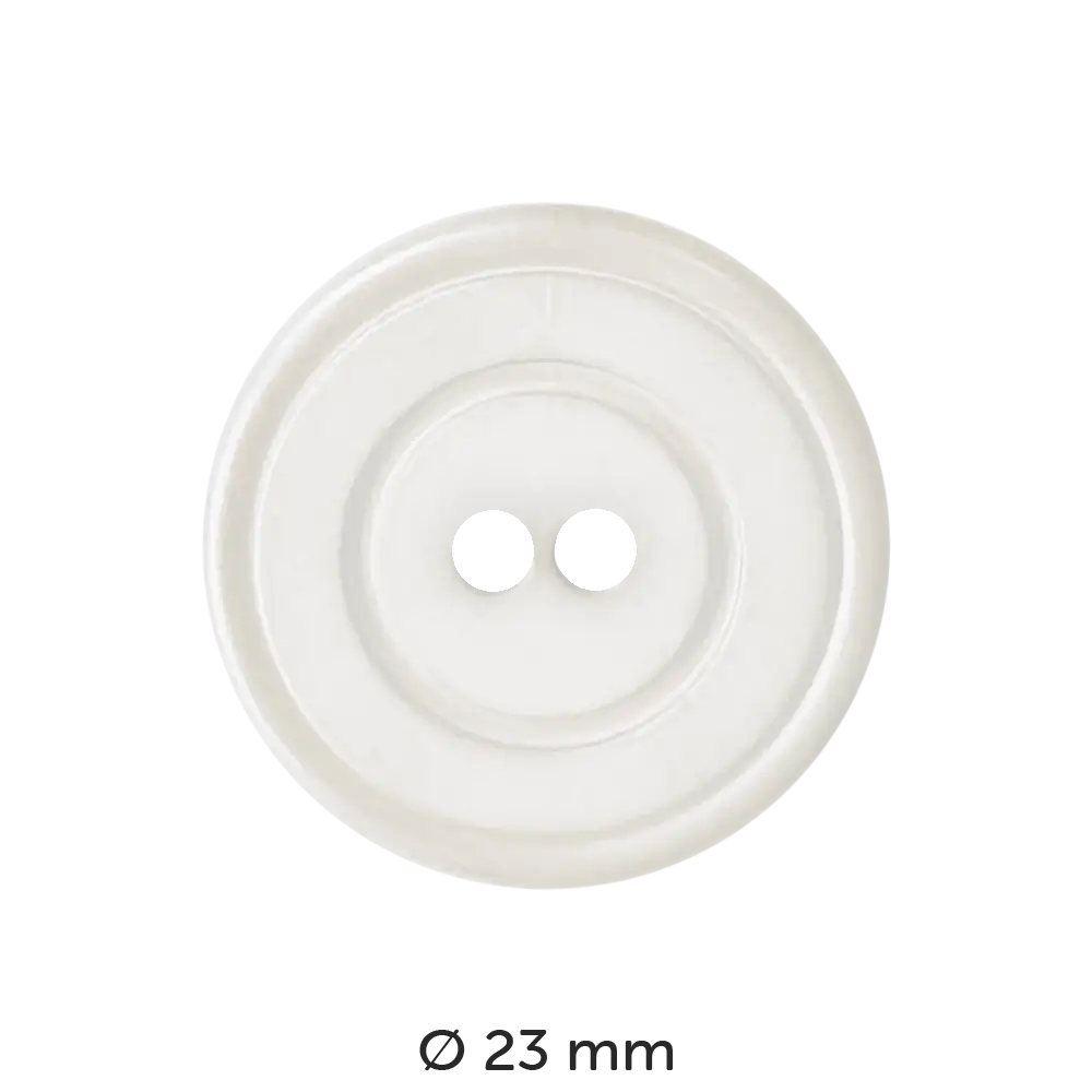 #Farbe_Dill Knopf Ringvertiefung 23 mm | 310590 Weiß