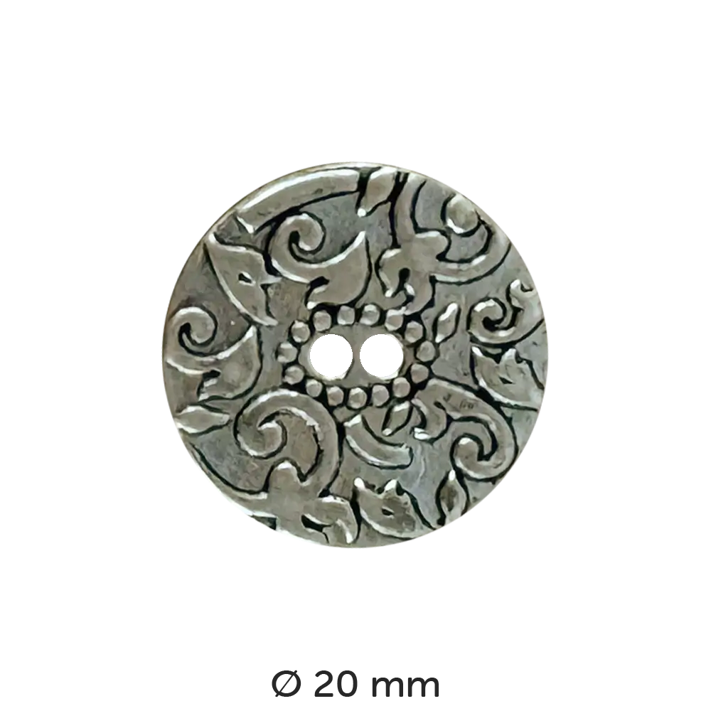 #Modell_Dill Metallknopf Ornament | 311109 20 mm