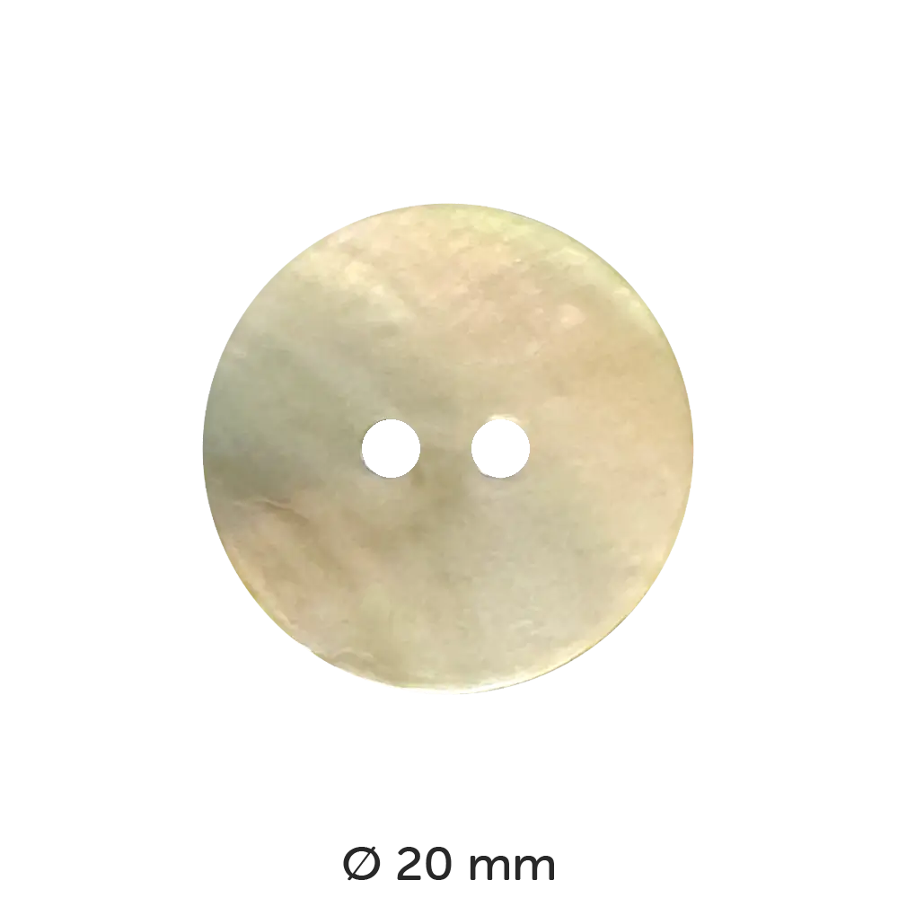 #Farbe_Dill Knopf Perlmutt Weiß | 330257 20 mm
