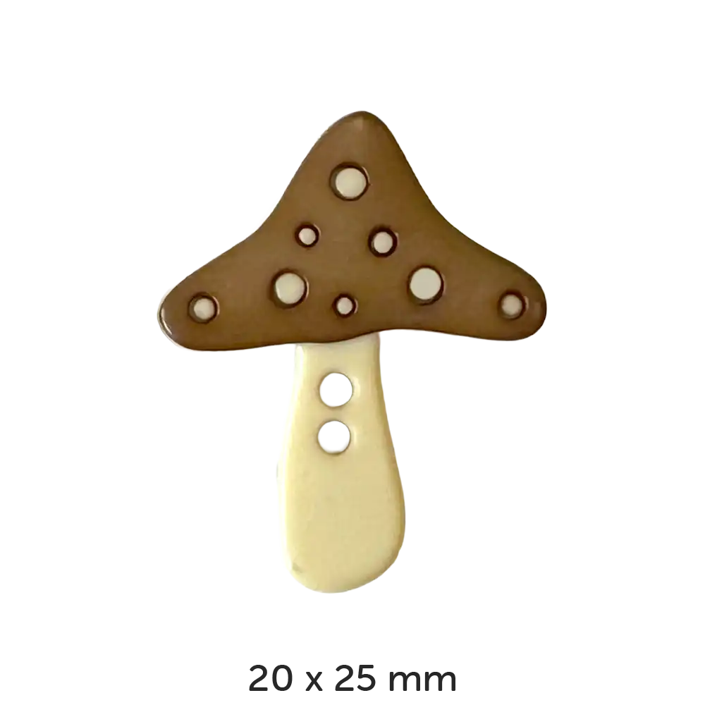 #Modell_Dill Figurenknopf | 330755 Brauner Pilz 20 x 25 mm