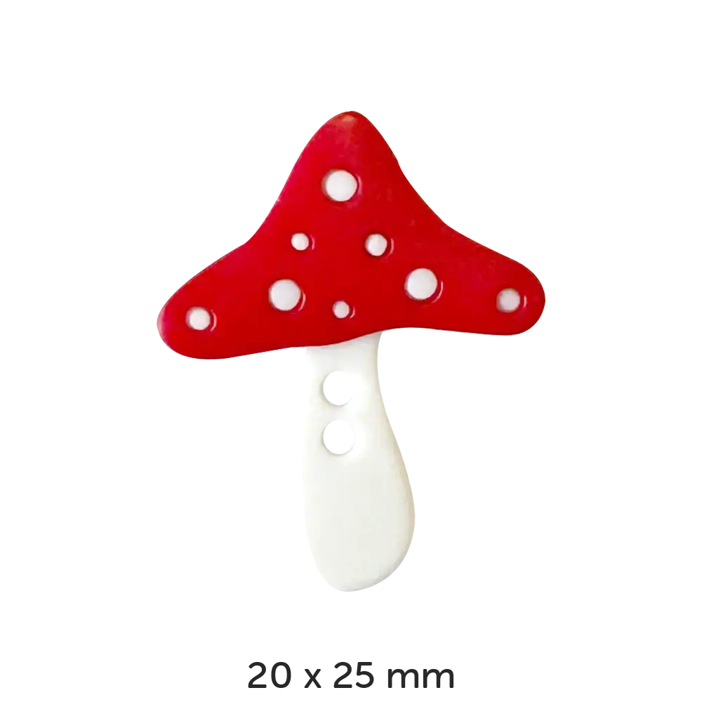 #Modell_Dill Figurenknopf | 330759 Roter Pilz 20 x 25 mm