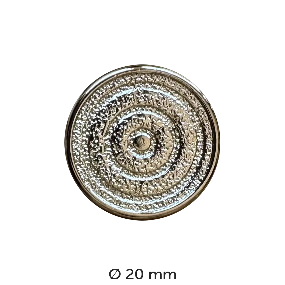 #Modell_Dill Metallknopf Rund Silber | 331244 20 mm