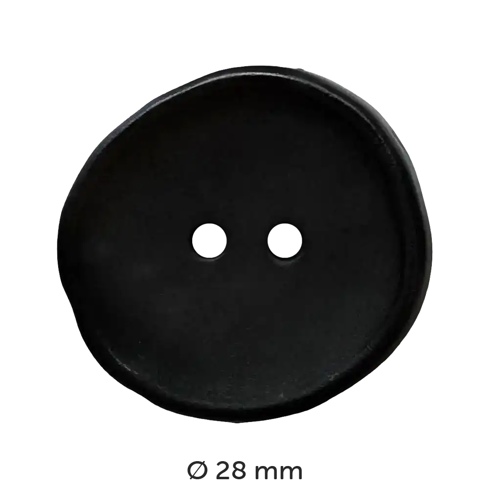 #Farbe_Dill Knopf unregeläßig 28 mm | 340814 Schwarz