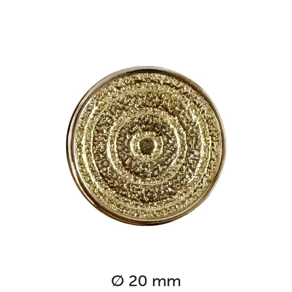 #Modell_Dill Metallknopf Rund Gold | 341405 20 mm