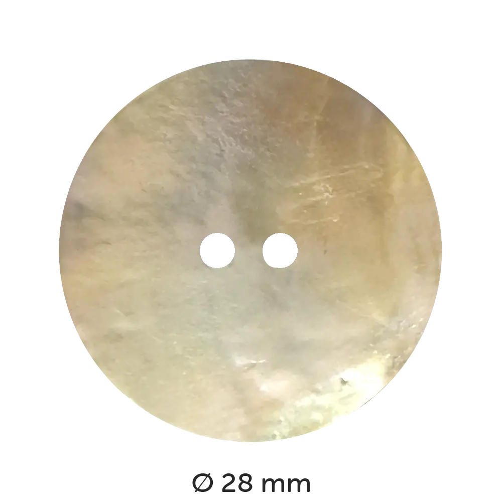 #Farbe_Dill Knopf Perlmutt Weiß | 370147 28 mm