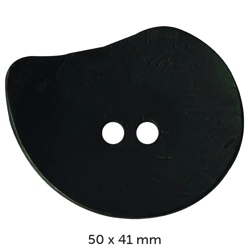 #Farbe_Dill Knopf Tropfen 50 x 41 mm | 390126 Schwarz