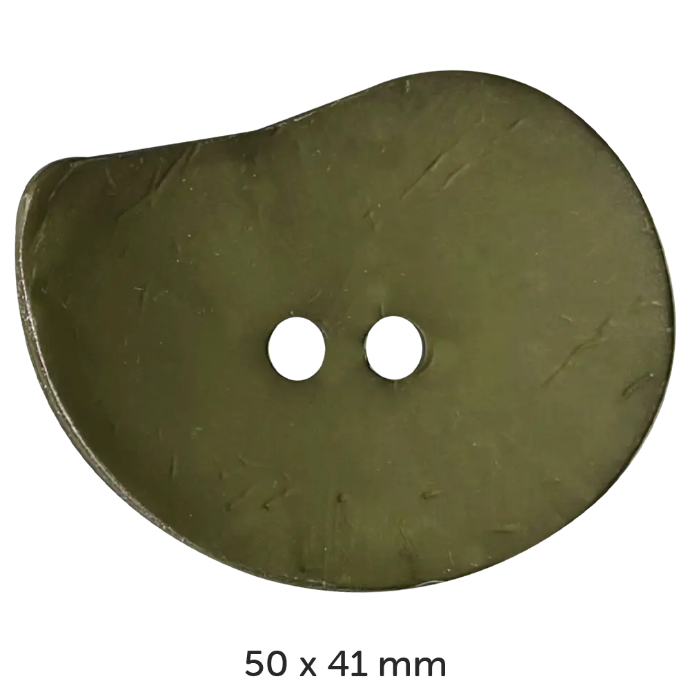 #Farbe_Dill Knopf Tropfen 50 x 41 mm | 390135 Oliv