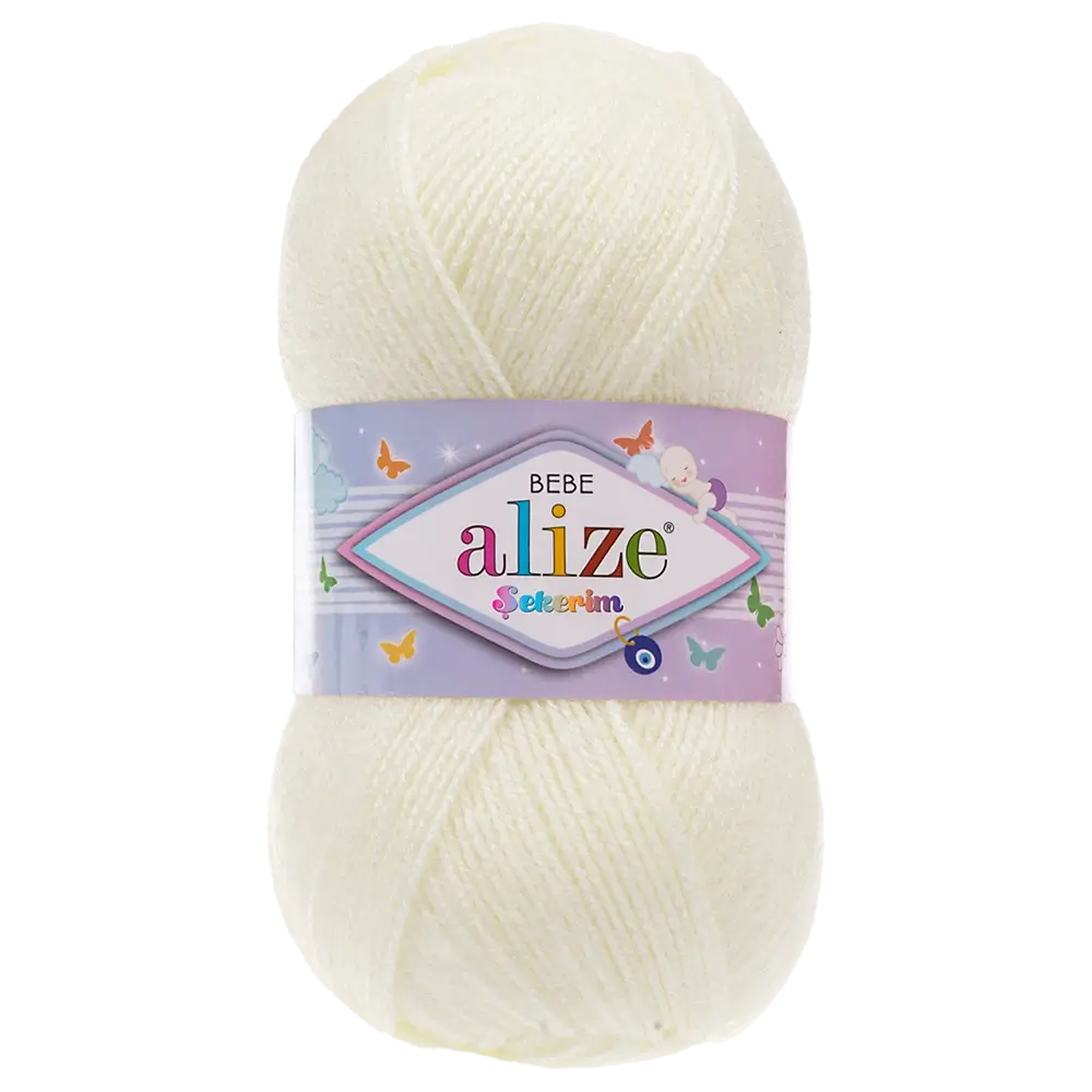 #Farbe_Alize Sekerim Bebe | 01 Creme
