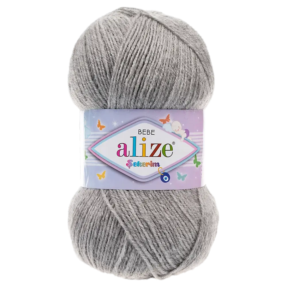 #Farbe_Alize Sekerim Bebe | 21 Hellgrau meliert