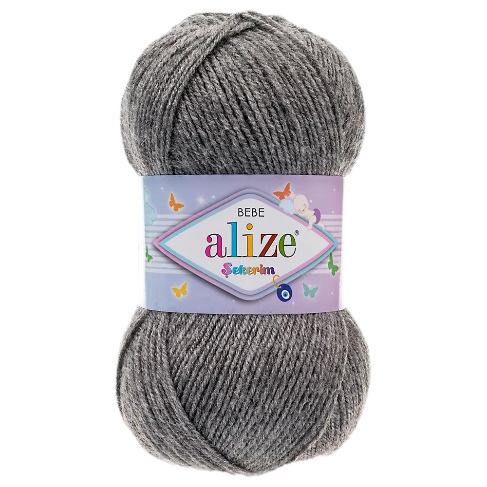 #Farbe_Alize Sekerim Bebe | 197 Grau meliert