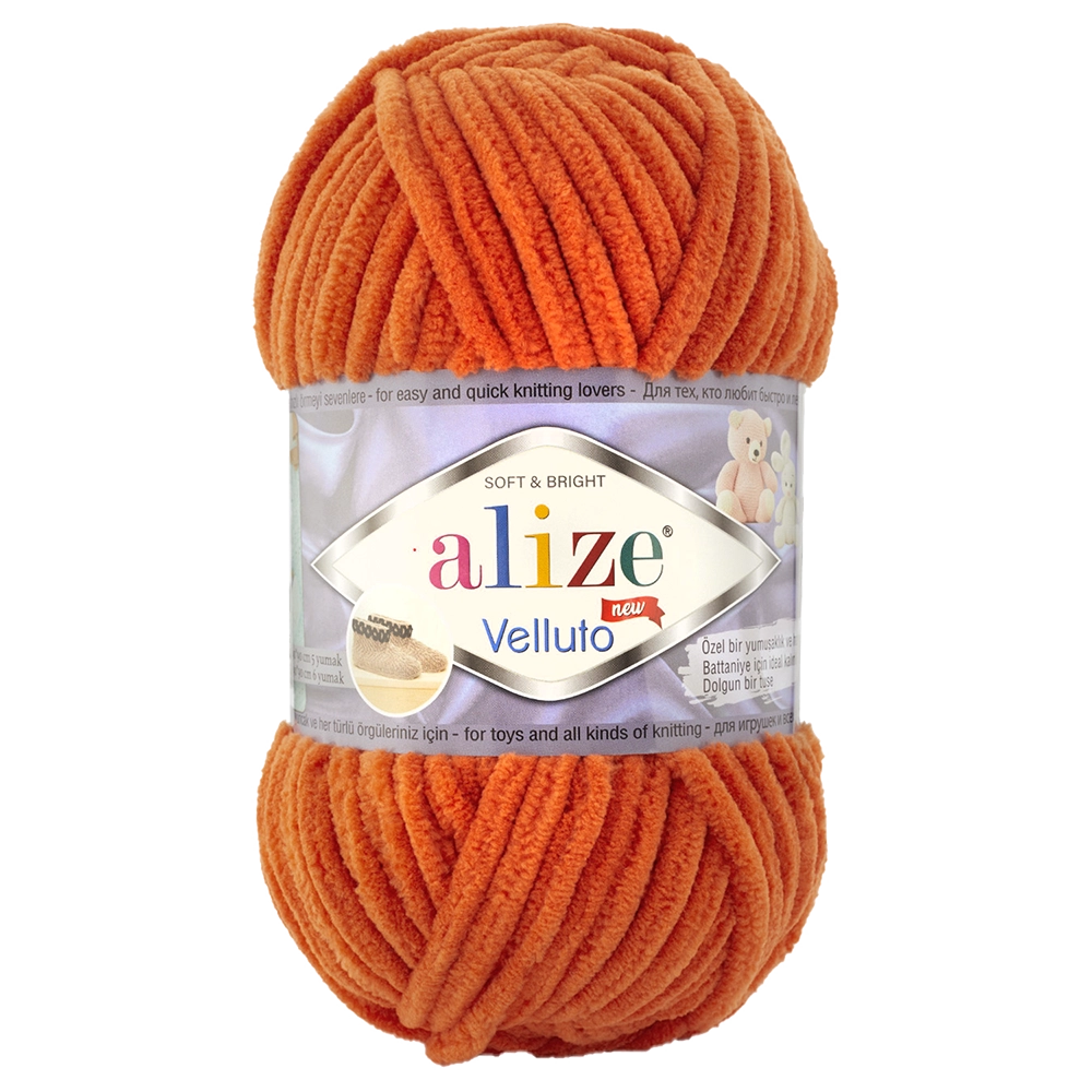 #Farbe_Alize Velluto | 06 Orange