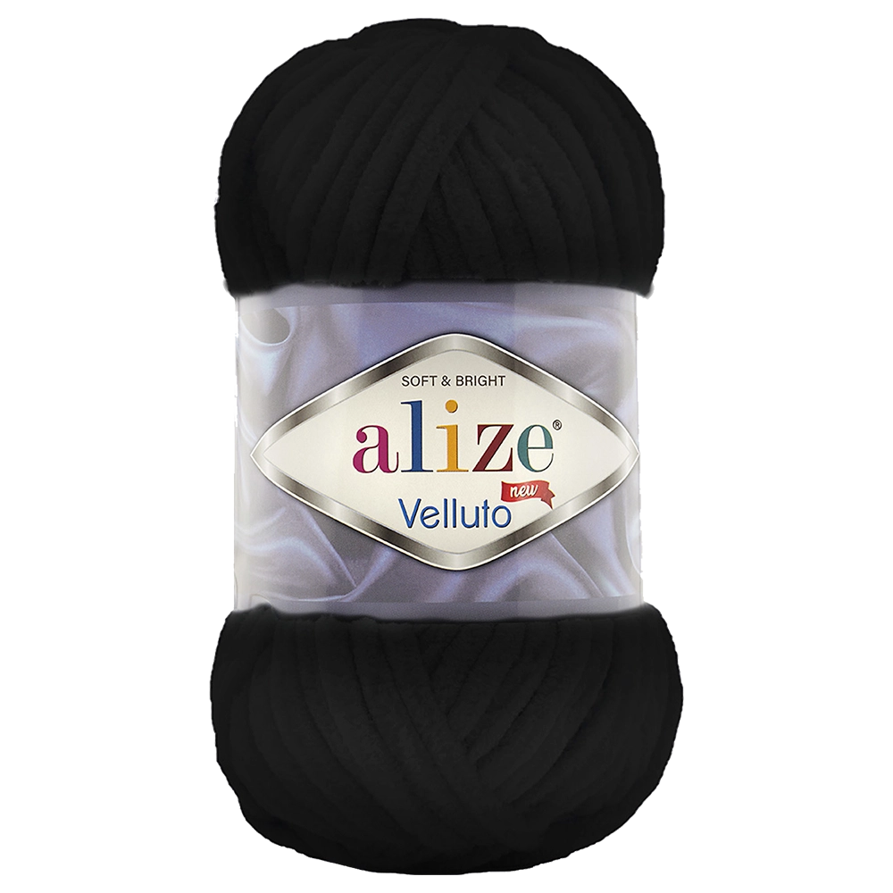 #Farbe_Alize Velluto | 60 Schwarz