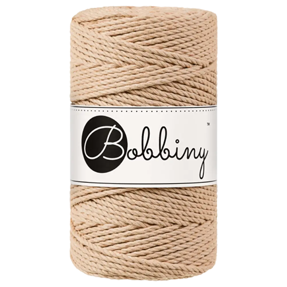 #Farbe_Bobbiny Makramee 3PLY 3 mm | Biscuit