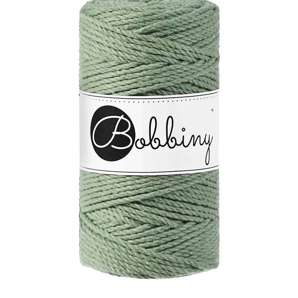 #Farbe_Bobbiny Makramee 3PLY 3 mm | Eucalyptus Green