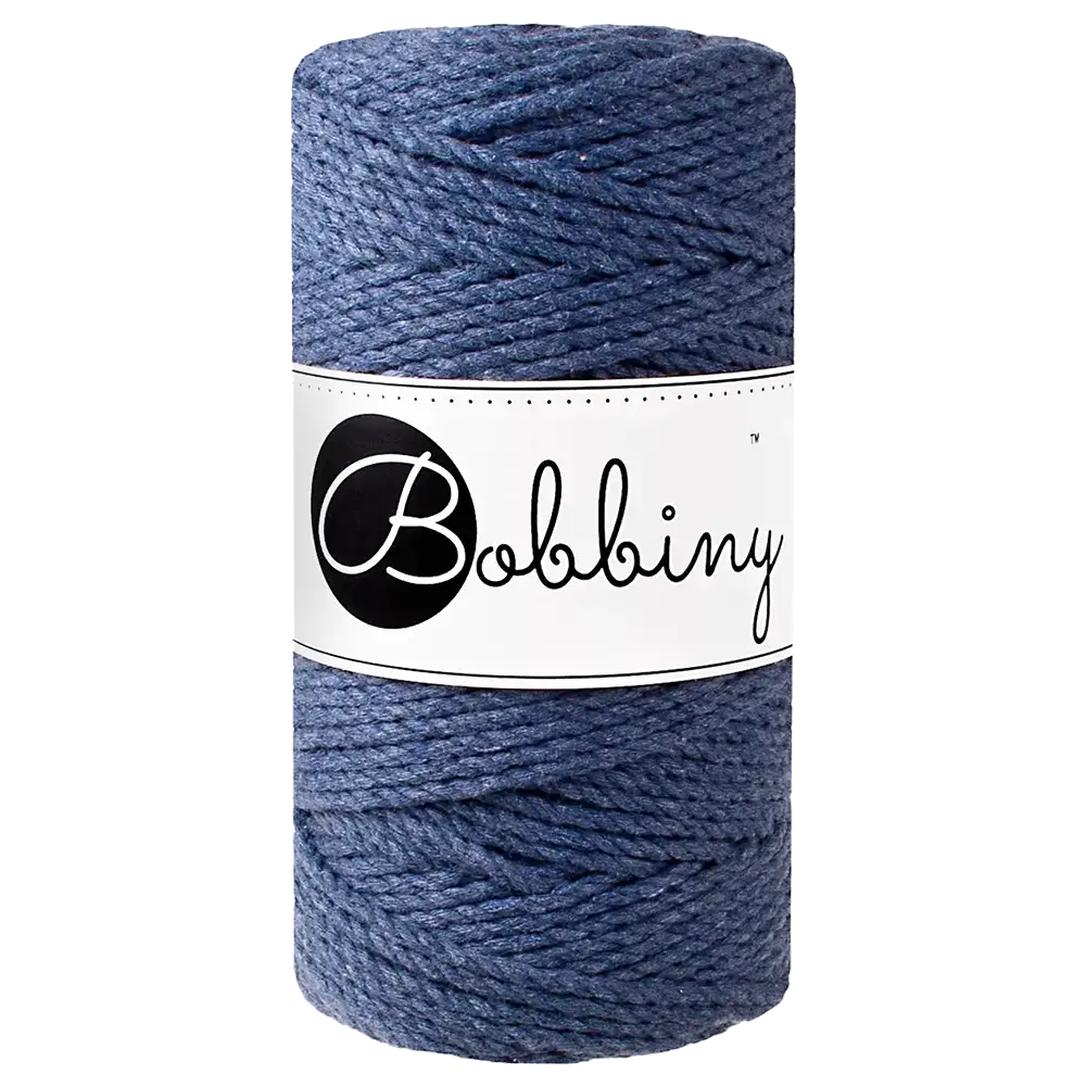 #Farbe_Bobbiny Makramee 3PLY 3 mm | Jeans