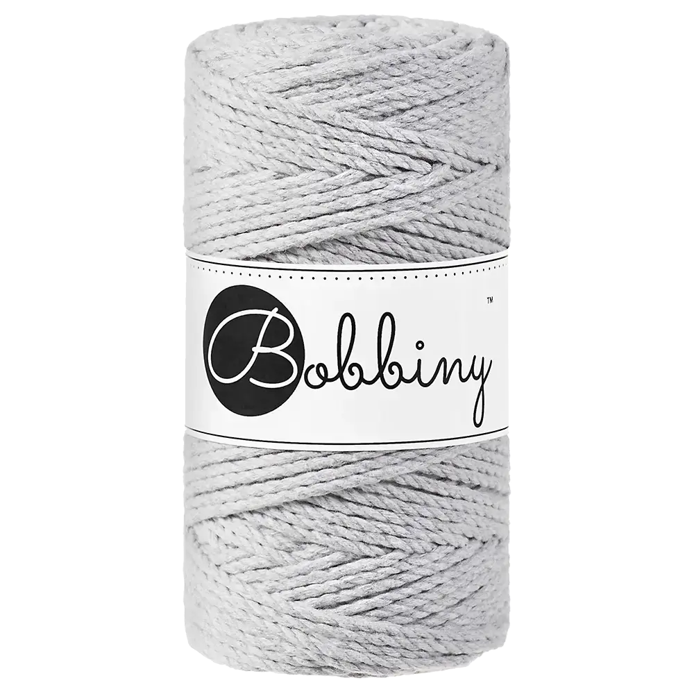 #Farbe_Bobbiny Makramee 3PLY 3 mm | Light Grey