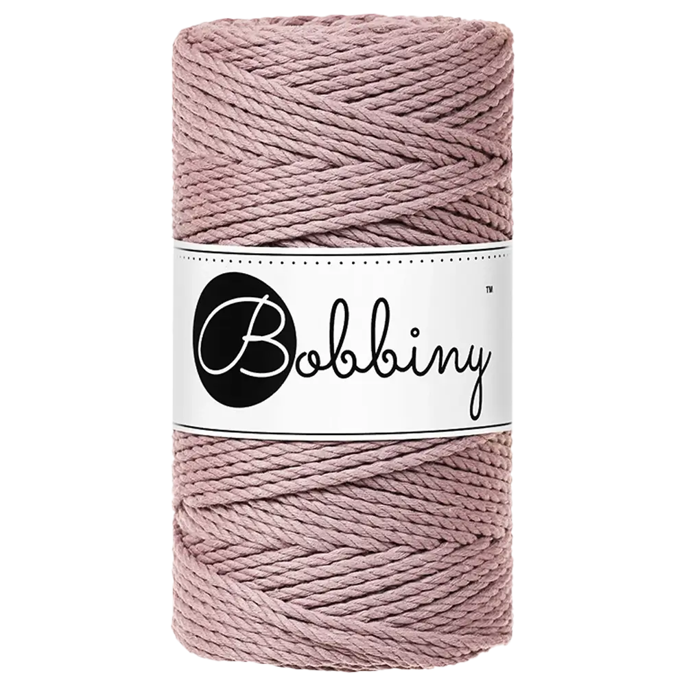 #Farbe_Bobbiny Makramee 3PLY 3 mm | Mauve