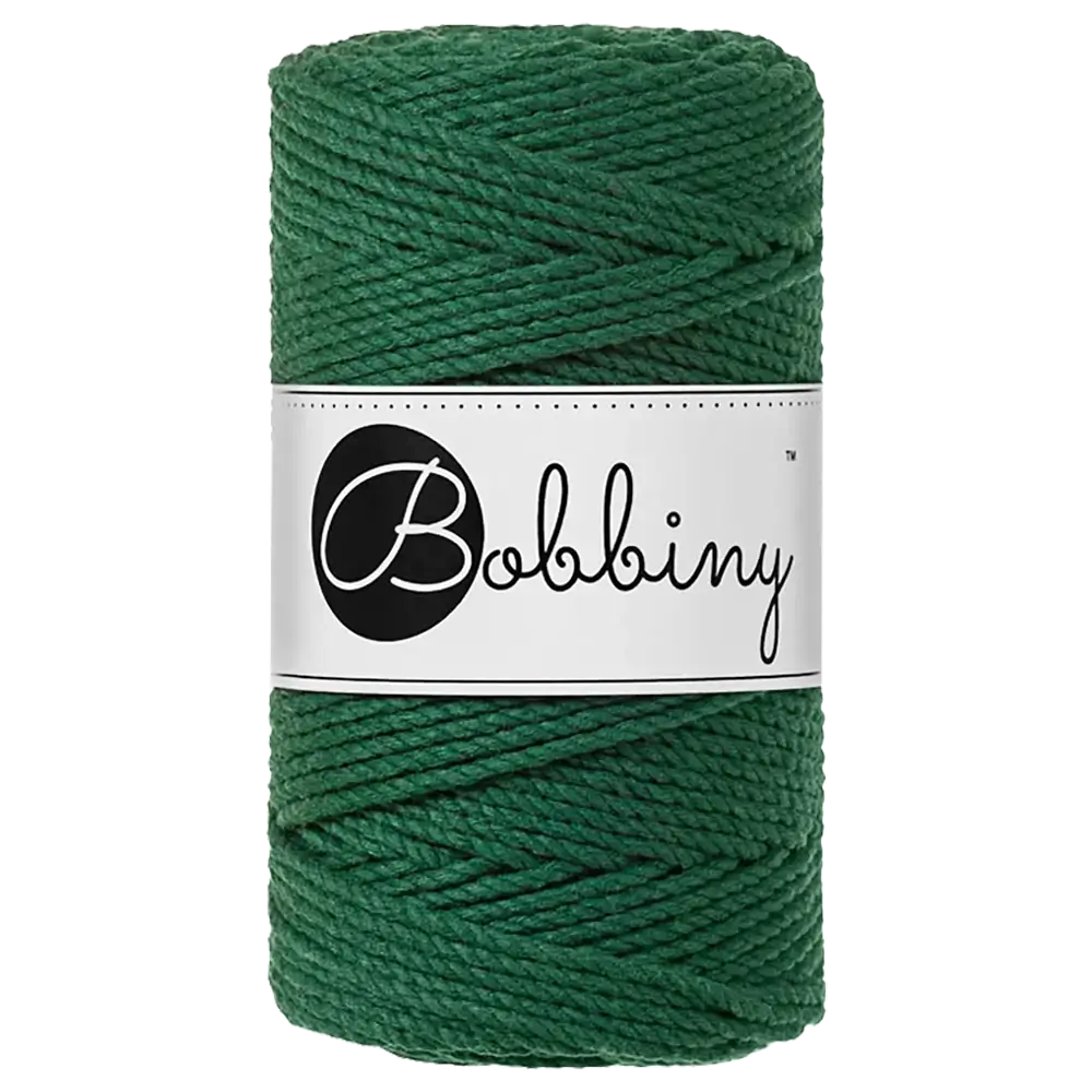 #Farbe_Bobbiny Makramee 3PLY 3 mm | Pine Green