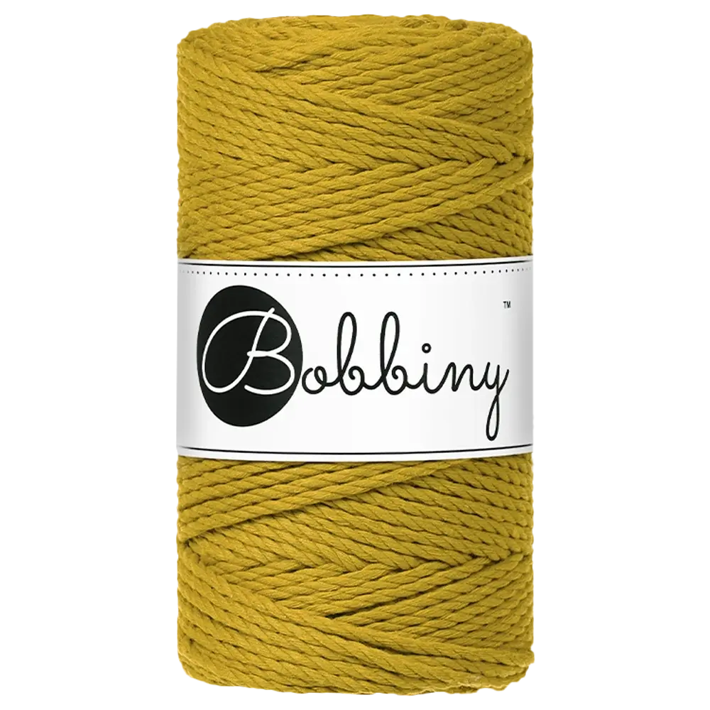 #Farbe_Bobbiny Makramee 3PLY 3 mm | Spicy Yellow