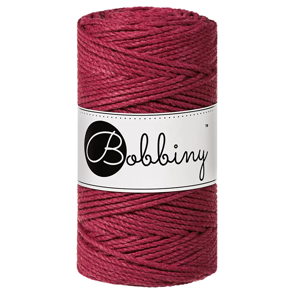 #Farbe_Bobbiny Makramee 3PLY 3 mm | Wine Red