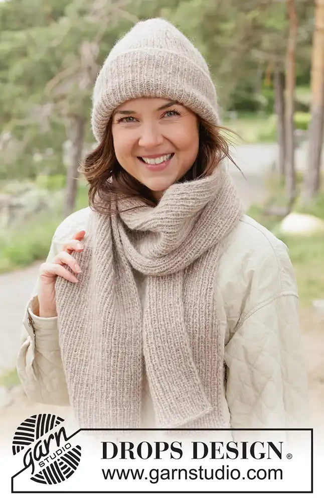 Mütze & Schal Almond Whisper Set (Strickset)