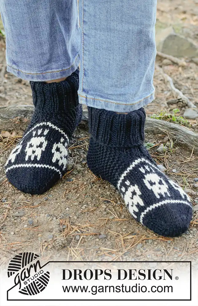Hausschuhe Spooky Toes (Strickset)
