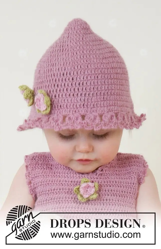 Kleid & Hut mit Tasche Little Miss Berry (Häkelset)